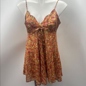 Victoria's Secret Multicolor Floral Baby Doll Small